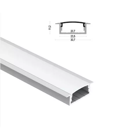 LED rektangulær aluminiumsprofil for stripelys